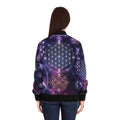 Women's Sacred Geometry Bomber Jacket — Cosmic Bloom