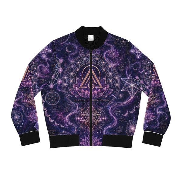 Women's Sacred Geometry Bomber Jacket — Divine Origin