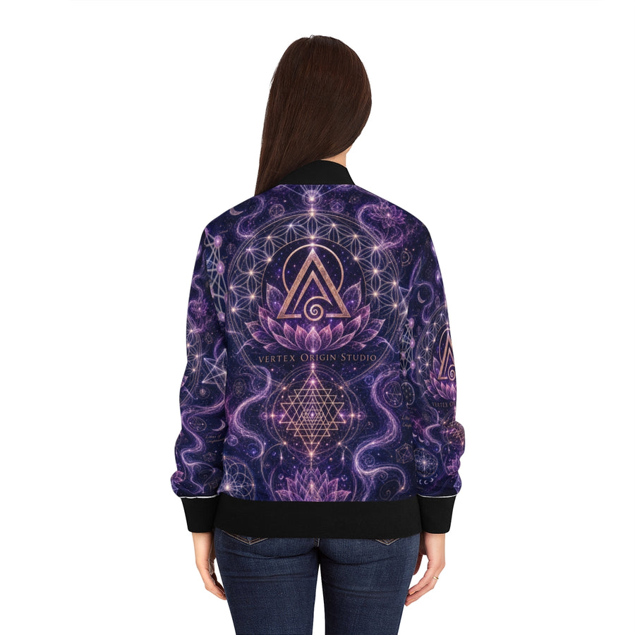 Women's Sacred Geometry Bomber Jacket — Divine Origin