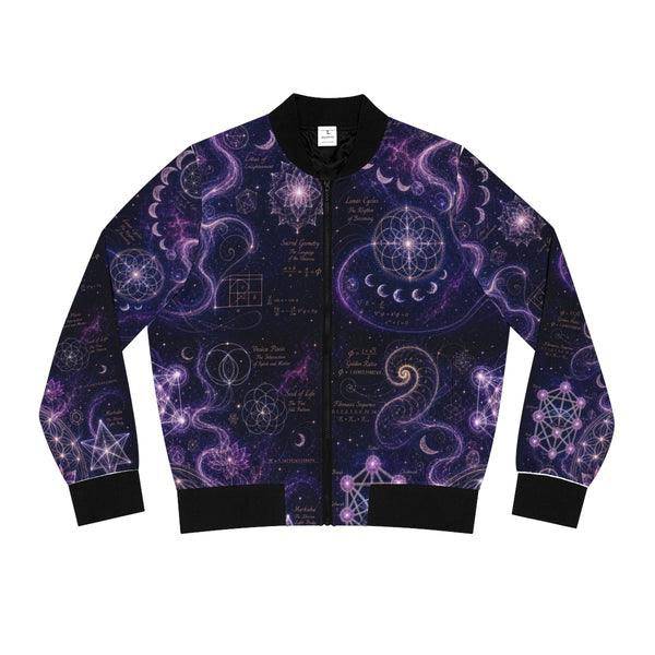 Women's Sacred Geometry Bomber Jacket — Origin Universe