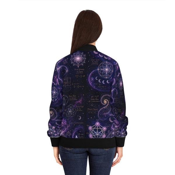 Women's Sacred Geometry Bomber Jacket — Origin Universe