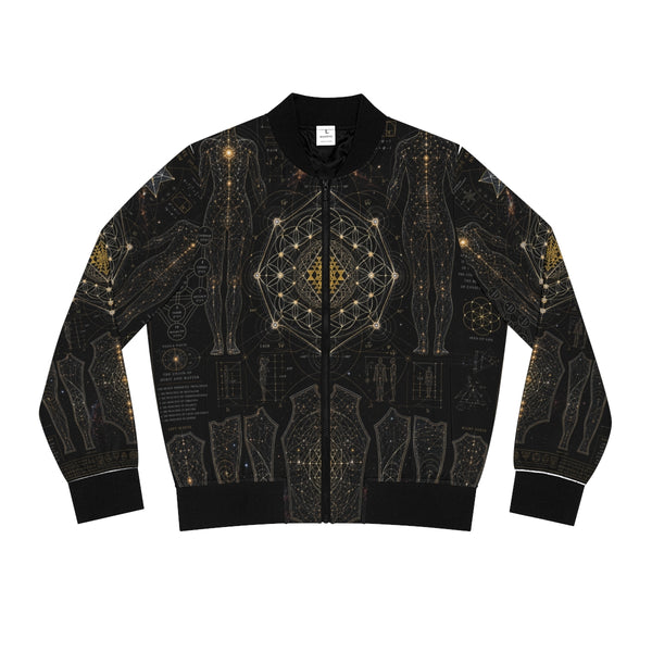 Women's Sacred Geometry Bomber Jacket — Sacred Blueprint