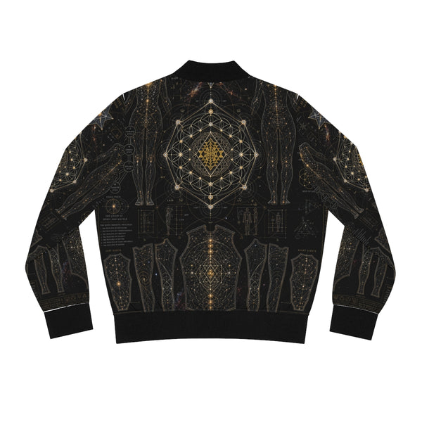Women's Sacred Geometry Bomber Jacket — Sacred Blueprint