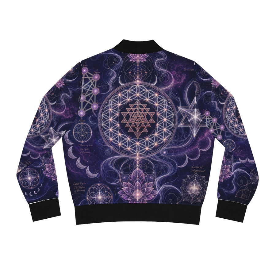 Women's Sacred Geometry Bomber Jacket — Sacred Bloom