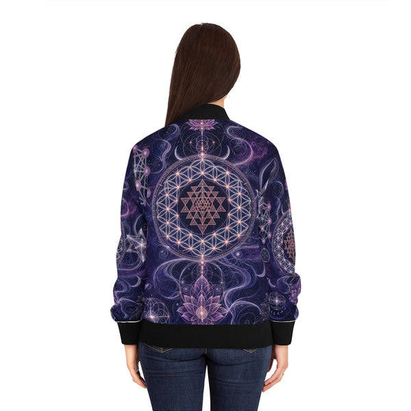 Women's Sacred Geometry Bomber Jacket — Sacred Bloom