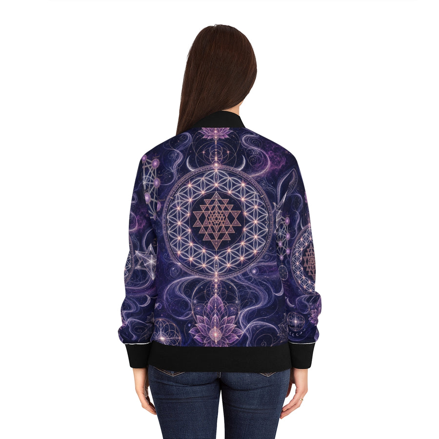 Women's Sacred Geometry Bomber Jacket — Sacred Bloom