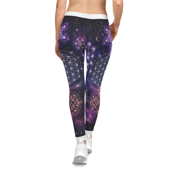 Women's Sacred Geometry Leggings — Cosmic Bloom