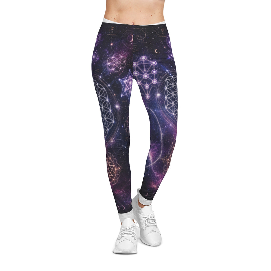 Women's Sacred Geometry Leggings — Cosmic Bloom